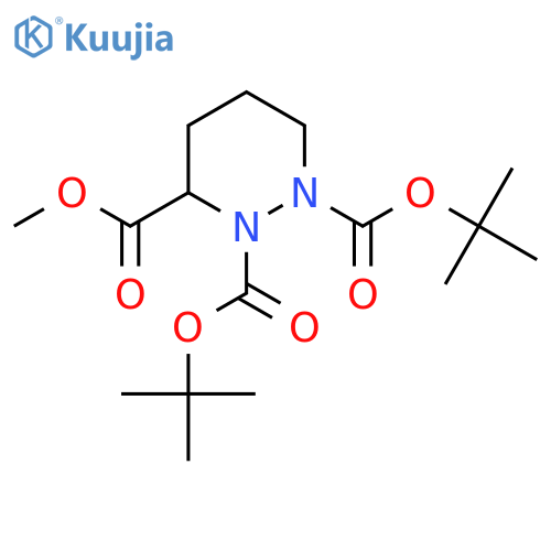 Hexahydropyridazine-1,2,3-tricarboxylic acid 1,2-di-tert-butyl 3-methyl ester structure