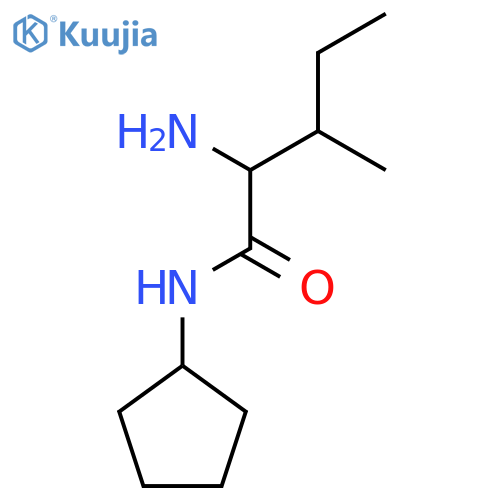 2-amino-N-cyclopentyl-3-methylpentanamide structure