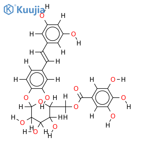 piceatannol 4'-O-(6''-O-galloyl)-beta-D-glucopyranoside structure