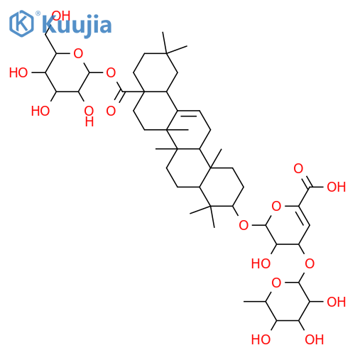 a-D-threo-Hex-4-enopyranosiduronicacid, (3b)-28-(b-D-glucopyranosyloxy)-28-oxoolean-12-en-3-yl4-deoxy-3-O-(6-deoxy-a-L-mannopyranosyl)- (9CI) structure