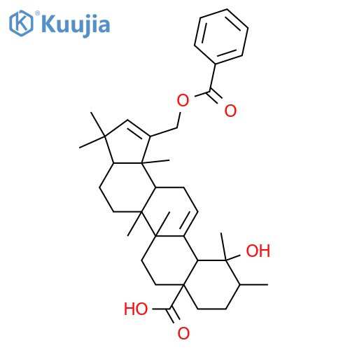 10(1→2)-Abeo-1,19-dihydroxy-2,12-ursadien-28-oic acid; 19α-form, 2-Benzoyl structure