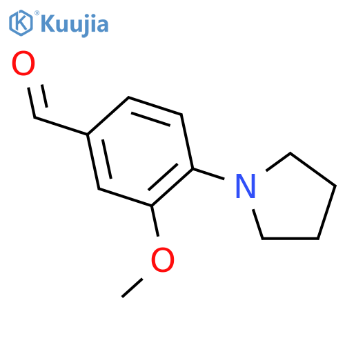3-Methoxy-4-(pyrrolidin-1-yl)benzaldehyde structure