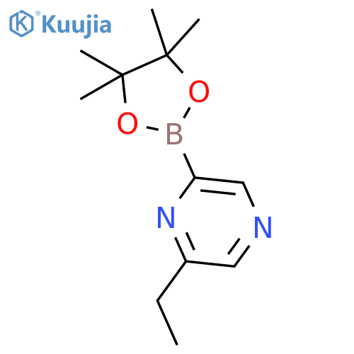 2-ethyl-6-(4,4,5,5-tetramethyl-1,3,2-dioxaborolan-2-yl)pyrazine structure