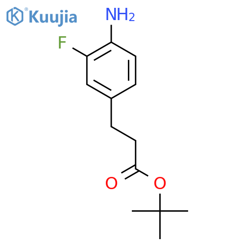 tert-butyl 3-(4-amino-3-fluorophenyl)propanoate structure