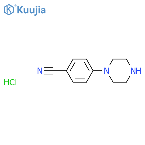 4-piperazin-1-ylbenzonitrile;hydrochloride structure