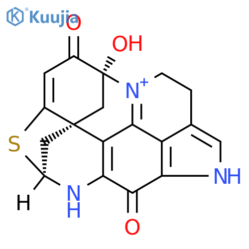 2H-7,9-Epithio-8a,12-methanoazocino[4,3,2,1-lmn]pyrrolo[4,3,2-de][1,7]phenanthrolin-13-ium,1,4,5,6,7,8,11,12-octahydro-12-hydroxy-5,11-dioxo-, (7S,8aR,12R)- (9CI) structure