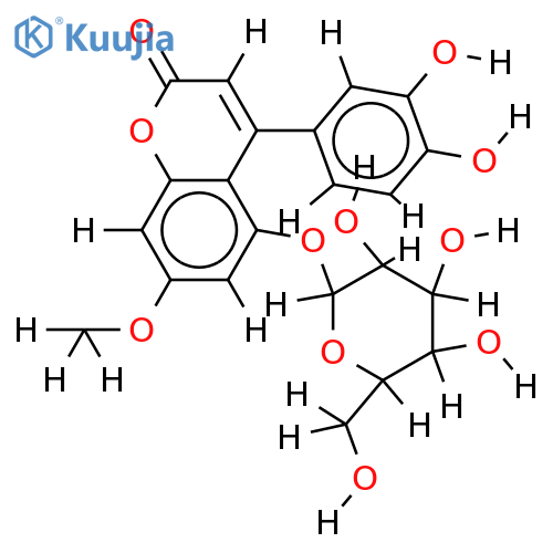 4-(3,4-Dihydroxyphenyl)-5-(β-D-glucopyranosyloxy)-7-methoxy-2H-1-benzopyran-2-one structure