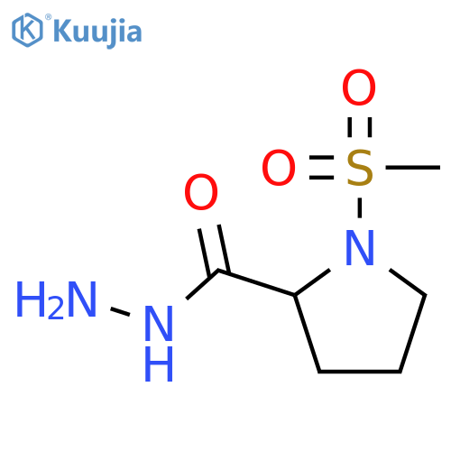 1-(methylsulfonyl)pyrrolidine-2-carbohydrazide structure