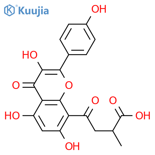 8-(3-Carboxybutanoyl)-3,4',5,7-tetrahydroxyflavone structure