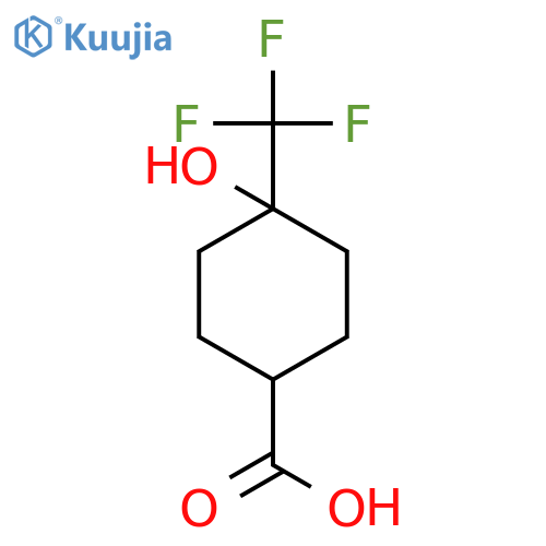 4-Hydroxy-4-(trifluoromethyl)cyclohexanecarboxylic acid structure