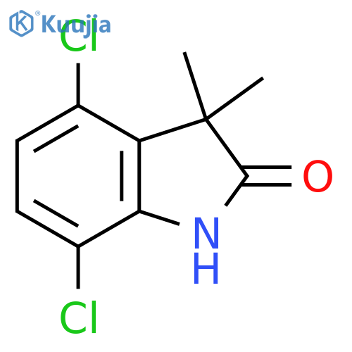 4,7-dichloro-3,3-dimethyl-2,3-dihydro-1H-indol-2-one structure