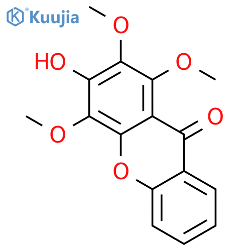 9H-Xanthen-9-one,3-hydroxy-1,2,4-trimethoxy- structure