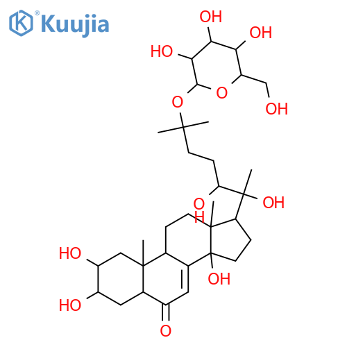 2,3,14,20,22,25-Hexahydroxycholest-7-en-6-one; (2β,3β,5β,14α,20R,22R)-form, 25-O-β-D-Glucopyranoside structure