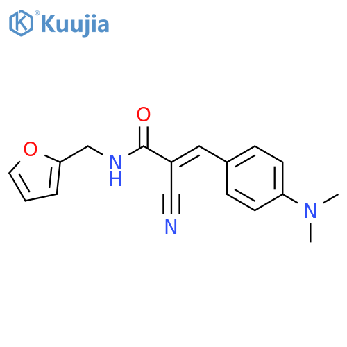 (E)-2-cyano-3-[4-(dimethylamino)phenyl]-N-(furan-2-ylmethyl)prop-2-enamide structure