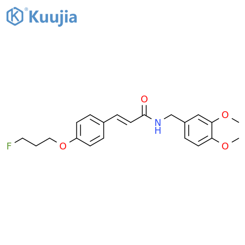 (E)-N-(3,4-Dimethoxybenzyl)-3-4-(3-fluoropropoxy)phenyl-2-propenamide structure