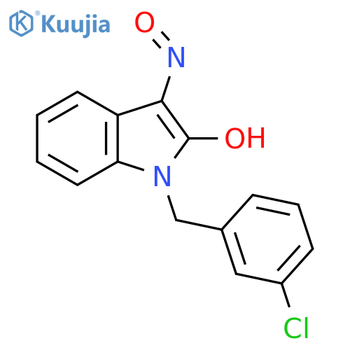 1-(3-chlorobenzyl)-1H-indole-2,3-dione 3-oxime structure