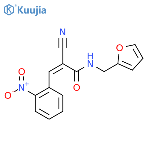 2-cyano-N-[(furan-2-yl)methyl]-3-(2-nitrophenyl)prop-2-enamide structure
