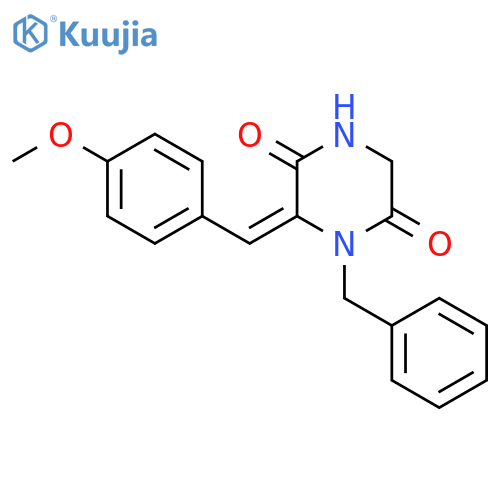 1-BENZYL-6-[(4-METHOXYPHENYL)METHYLENE]TETRAHYDRO-2,5-PYRAZINEDIONE structure