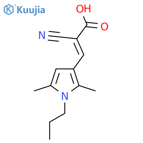(2E)-2-Cyano-3-(2,5-dimethyl-1-propyl-1H-pyrrol-3-yl)acrylic acid structure