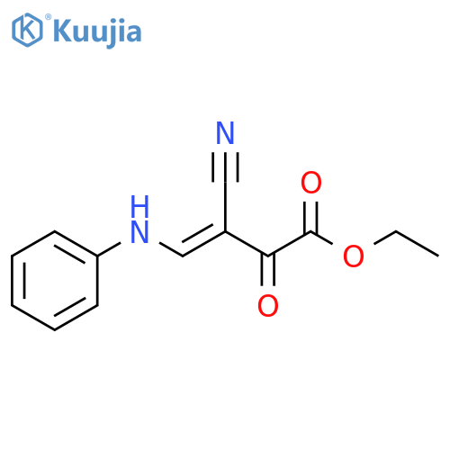 ethyl (3E)-3-cyano-2-oxo-4-(phenylamino)but-3-enoate structure