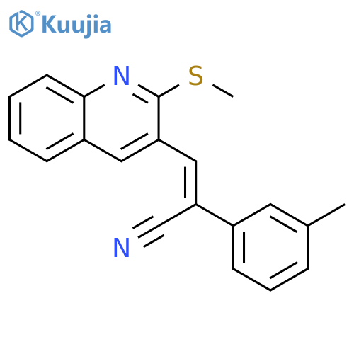 (Z)-2-(3-Methylphenyl)-3-2-(methylsulfanyl)-3-quinolinyl-2-propenenitrile structure