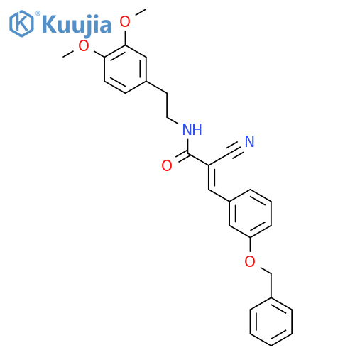 (2E)-2-Cyano-N-[2-(3,4-dimethoxyphenyl)ethyl]-3-[3-(phenylmethoxy)phenyl]-2-propenamide structure