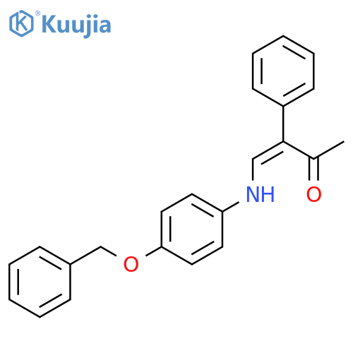 (3Z)-4-{[4-(benzyloxy)phenyl]amino}-3-phenylbut-3-en-2-one structure