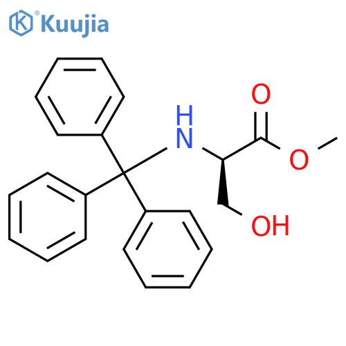 methyl (2R)-3-hydroxy-2-[(triphenylmethyl)amino]propanoate structure