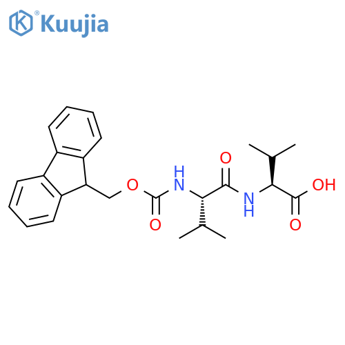 (2S)-2-(2S)-2-({(9H-fluoren-9-yl)methoxycarbonyl}amino)-3-methylbutanamido-3-methylbutanoic acid structure