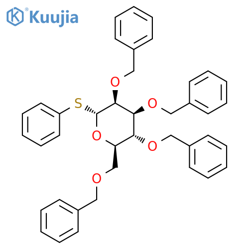 Phenyl 2,3,4,6-tetra-O-benzyl-a-D-thiomannopyranoside structure