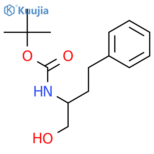 Carbamic acid, [(1S)-1-(hydroxymethyl)-3-phenylpropyl]-,1,1-dimethylethyl ester structure