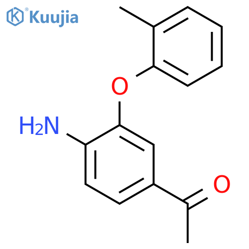 Ethanone, 1-[4-amino-3-(2-methylphenoxy)phenyl]- structure