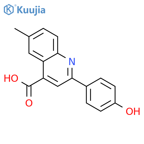 2-(4-Hydroxyphenyl)-6-methylquinoline-4-carboxylic acid structure