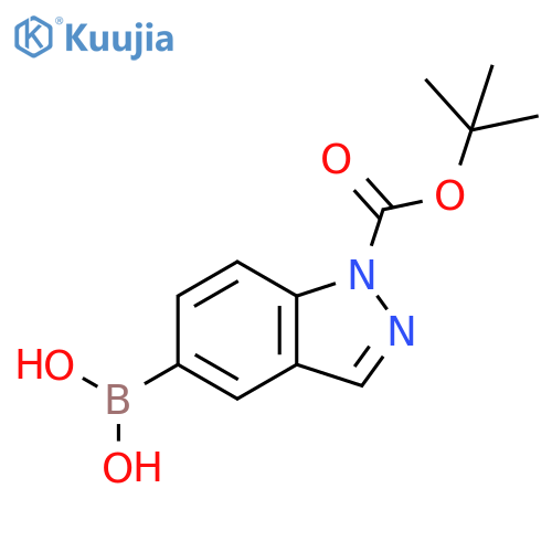 {1-[(tert-butoxy)carbonyl]-1H-indazol-5-yl}boronic acid structure