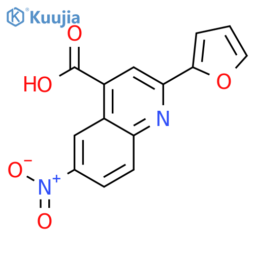 4-Quinolinecarboxylic acid, 2-(2-furanyl)-6-nitro- structure