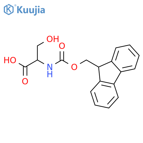 (((9H-Fluoren-9-yl)methoxy)carbonyl)-D-serine structure