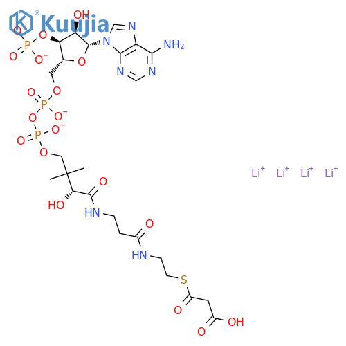 Coenzyme A, S-(hydrogen propanedioate), tetralithium salt (9CI) structure