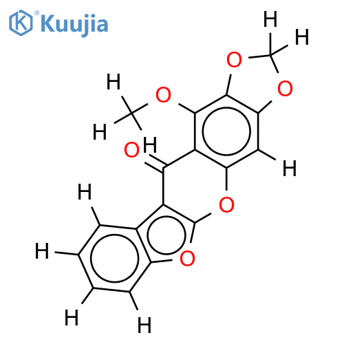 5-methoxy-6,7-methylenedioxycoumaronochromone structure