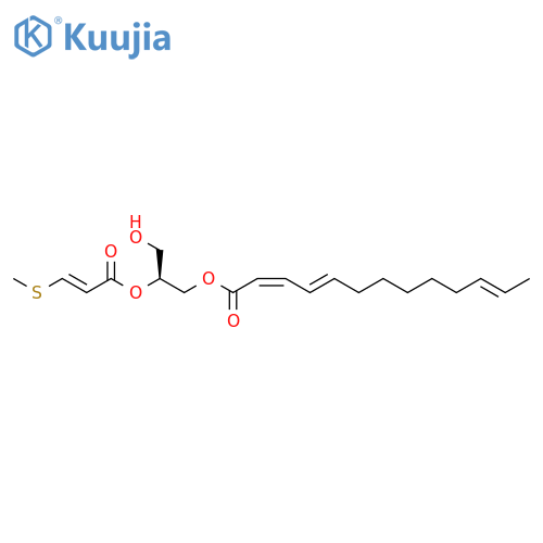 2,4,11-Tridecatrienoic acid, (2S)-3-hydroxy-2-[[(2E)-3-(methylthio)-1-oxo-2-propen-1-yl]oxy]propyl ester, (2Z,4E,11E)- structure