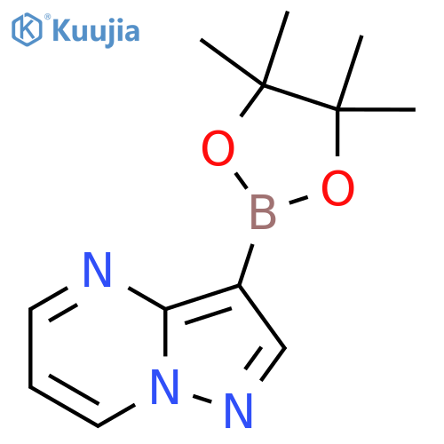 3-(tetramethyl-1,3,2-dioxaborolan-2-yl)pyrazolo[1,5-a]pyrimidine structure