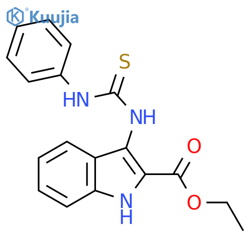 ethyl 3-(phenylcarbamothioyl)amino-1H-indole-2-carboxylate structure