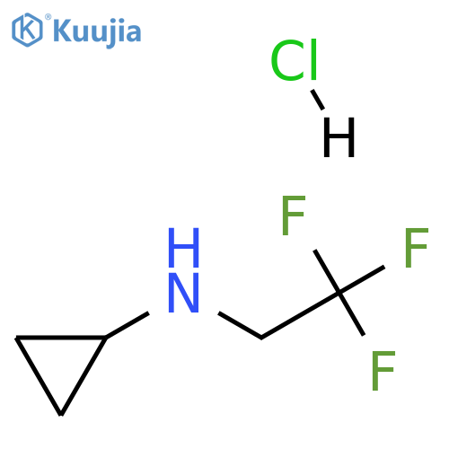N-(2,2,2-trifluoroethyl)cyclopropanamine;hydrochloride structure