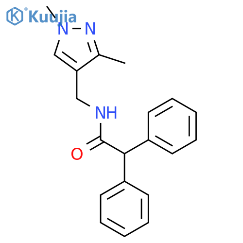 N-(1,3-dimethyl-1H-pyrazol-4-yl)methyl-2,2-diphenylacetamide structure