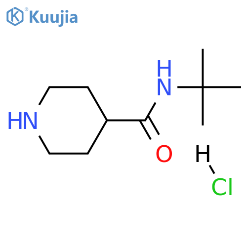 N-tert-butylpiperidine-4-carboxamide hydrochloride structure