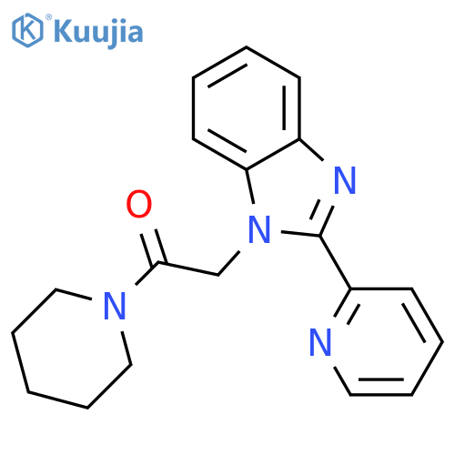 1-(piperidin-1-yl)-2-2-(pyridin-2-yl)-1H-1,3-benzodiazol-1-ylethan-1-one structure