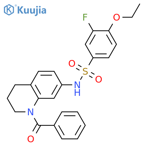 N-(1-benzoyl-1,2,3,4-tetrahydroquinolin-7-yl)-4-ethoxy-3-fluorobenzene-1-sulfonamide structure