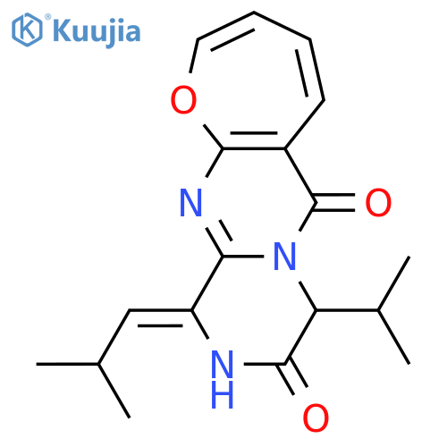 6H-Oxepino[2,3-d]pyrazino[1,2-a]pyrimidine-6,9(8H)-dione,10,11-dihydro-8-(1-methylethyl)-11-(2-methylpropylidene)-, (11Z)- structure