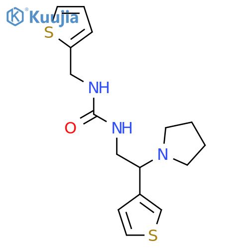 1-2-(pyrrolidin-1-yl)-2-(thiophen-3-yl)ethyl-3-(thiophen-2-yl)methylurea structure