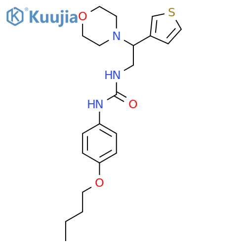 1-(4-butoxyphenyl)-3-2-(morpholin-4-yl)-2-(thiophen-3-yl)ethylurea structure