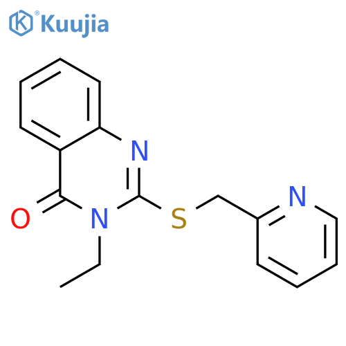4(3H)-Quinazolinone,3-ethyl-2-[(2-pyridinylmethyl)thio]- structure